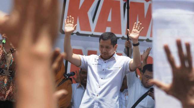 Hary Tanoesoedibjo Kampanye di Kampung SBY