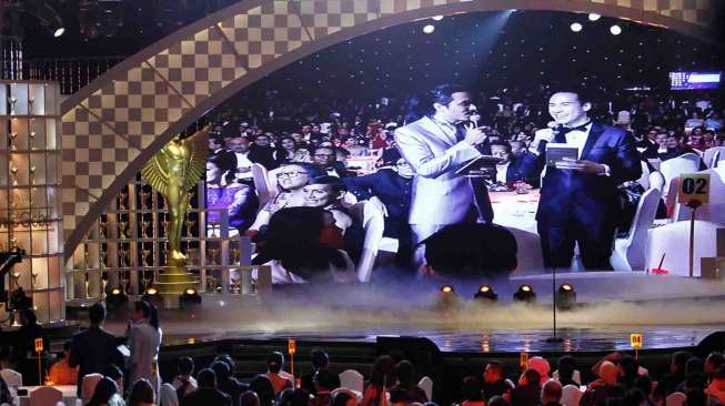 The 17th Annual Panasonic Gobel Awards di Jakarta Convention Centre, Sabtu (5/4). [suara.com/Adrian Mahakam]