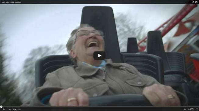 Video: Reaksi Nenek 78 Tahun Saat Jajal "Roller Coaster" Pertama Kali