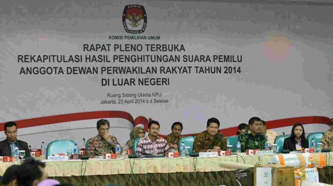 Pleno Rekapitulasi Suara Luar Negeri Digelar KPU