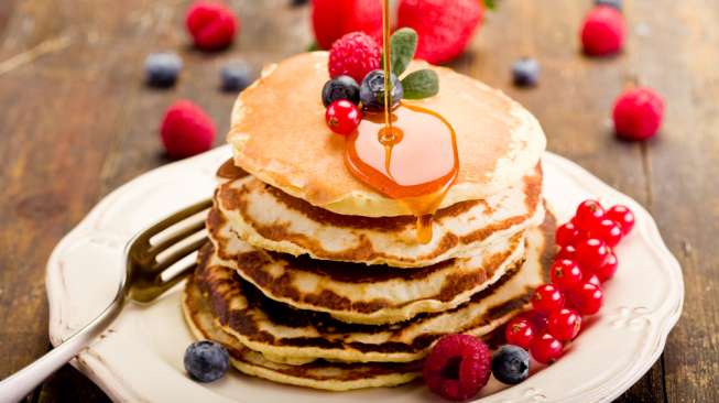 Ilustrasi pancakes. (Sumber: Shutterstock)