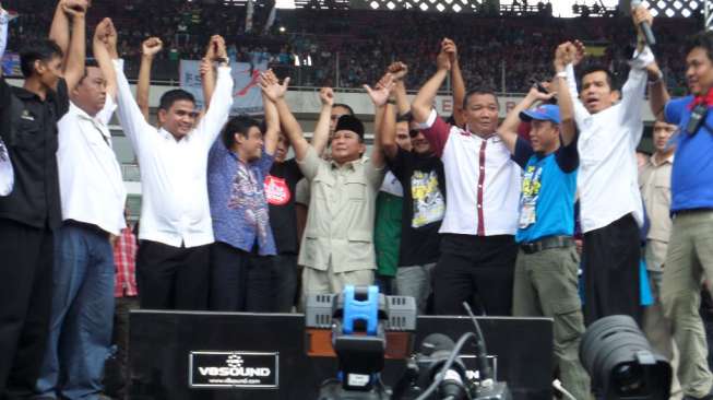 Di Hadapan Puluhan Ribu Buruh, Prabowo: Kita Kacung Bangsa Lain