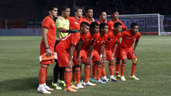 Laga Persahabatan dalam rangka Ajax Indonesia Tour 2014 melawan Persija Jakarta di Stadion Utama Gelanggang Olahraga Bung Karno Jakarta, Minggu (11/5). Jakarta. [suara.com/ Adrian Mahakam]