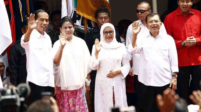 Deklarasi duet Joko Widodo (Jokowi) dan Jusuf Kalla di Pemilu Presiden 2014  [suara.com/Adrian Mahakam]