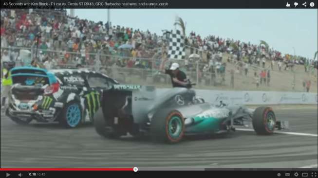 Video: Jagoan F1 Lewis Hamilton Berduel dengan Jawara Rally