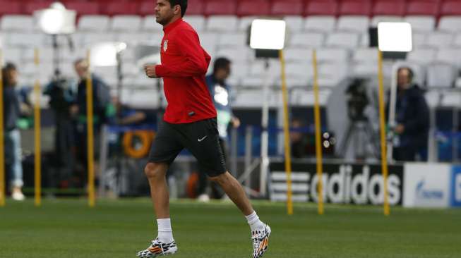 Jika Diego Costa tidak dimainkan maka David Villa akan menjadi tumpuan di lini depan Atletico Madrid saat final Liga Champions. (Reuters/Stefan Wermuth)  