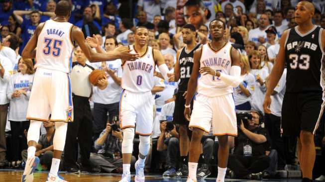 Westbrook-Durant Bawa Thunder Samakan Kedudukan dengan Spurs