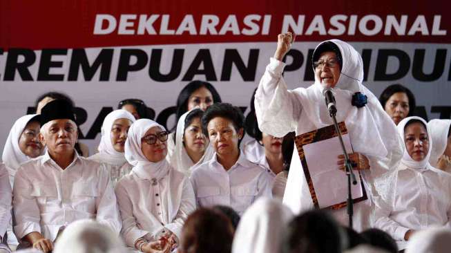 Deklarasi Nasional Perempuan Pendukung pasangan Capres-Cawapres Prabowo Subianto-Hatta Radjasa di Rumah Polonia Jalan Cipinang Cempedak Jakarta, Kamis (29/5). [suara.com/Adrian Mahakam]