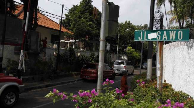 Rumah sementara calon presiden Joko Widodo di Jalan Sawo Nomor 32 Menteng, Jakarta, Selasa (3/6). [suara.com/Adrian Mahakam]