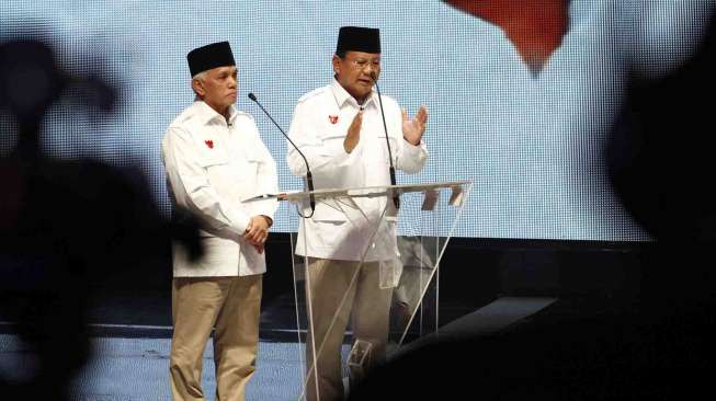 Debat capres-cawapres 2014 di Balai Sarbini Jakarta, Senin (9/6). [suara.com/Adrian Mahakam]