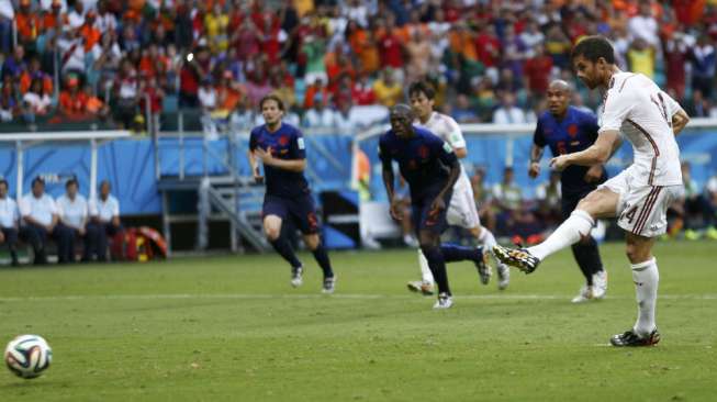 Babak I: Spanyol dan Belanda Sementara 1-1  