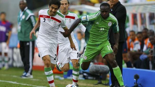  Tanpa Gol, Iran vs Nigeria di Paruh Pertama