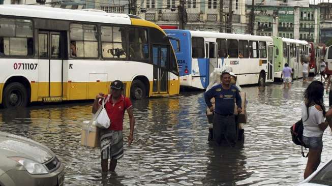 Banjir di Tiga Kota Brasil, 1.400 Keluarga Mengungsi