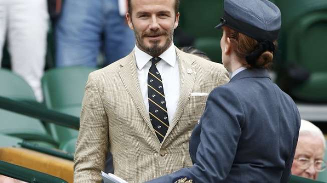 Tampannya David Beckham di Wimbledon