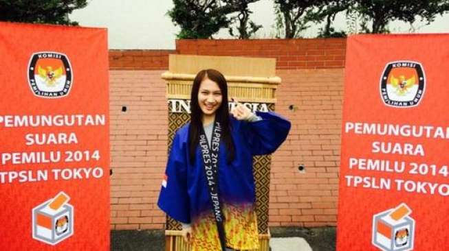 Melody "JKT48" Ikut Nyoblos Capres di Jepang