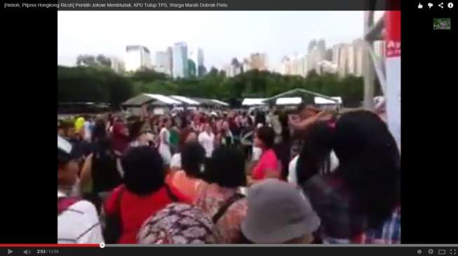 Video: Ricuh Pilpres 2014 di Hongkong