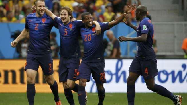 Babak I: Belanda Memimpin 2-0 atas Brasil  