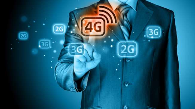 Ilustrasi jaringan 4G. (Shutterstock)