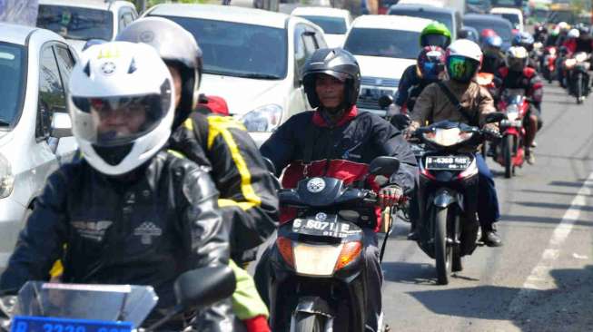 Kawasan Puncak Dipadati Pemudik Sepeda Motor