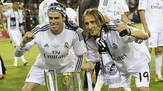 Gareth Bale dan Luca Modric. (Instagram@lukam10) 