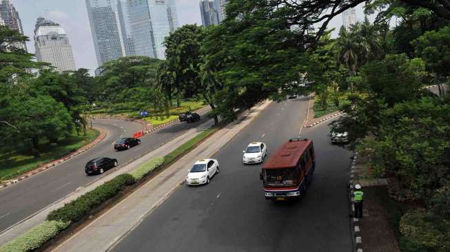 Polda Metro Jaya tidak memberlakukan aturan 3 in 1 mulai hari ini, Kamis (31/7), hingga besok Jumat (1/8). [suara.com/Adrian Mahakam] 