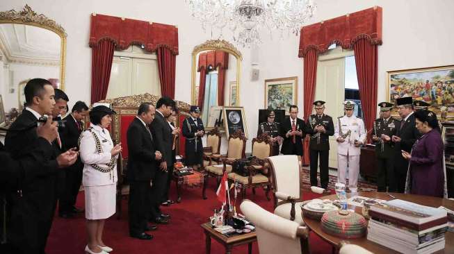 Presiden SBY menghadiri Sidang Paripurna di gedung DPR/MPR RI, Jumat (15/8). [Rumgapres/Abror]