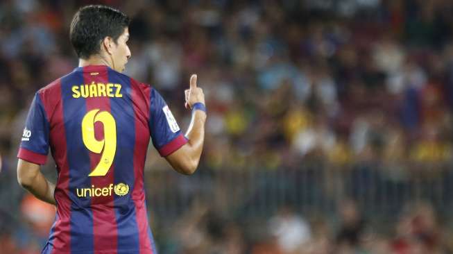 Penampilan Perdana Suarez bersama Barcelona [Reuters/Gustao Nacarino]