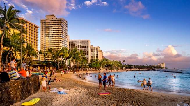 Pantai Waikiki di Honolulu. (Shutterstock)