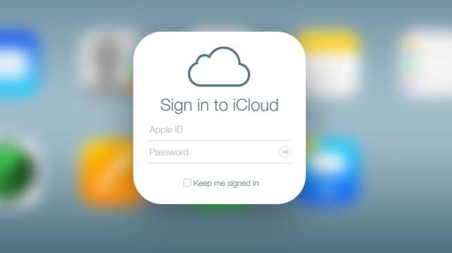 Tampilan depan iCloud, layanan penyimpanan data awan Apple (Screenshot icloud.com)