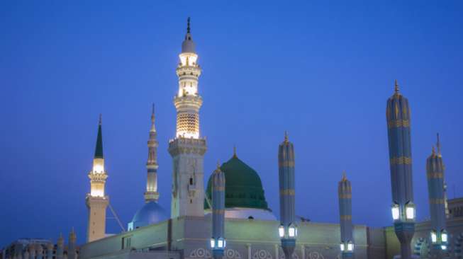 Masjid Nabawi, Madinah, Arab Saudi, tempat makam Nabi Muhammad . (Shutterstock)