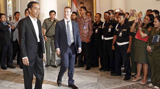 Ini Foto Pertemuan Jokowi dan Mark Zuckerberg di Markas Facebook