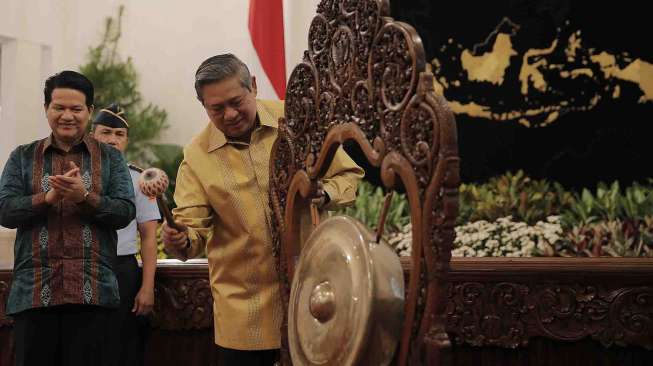 Presiden SBY membuka Rapim KPU di Istana Negara Jakarta, Selasa (14/10). Rumgapres/Abror]