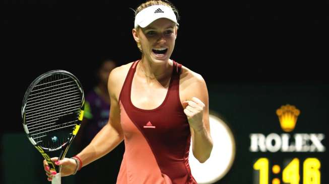 Kalahkan Sahabatnya, Wozniacki Pimpin Grup Putih