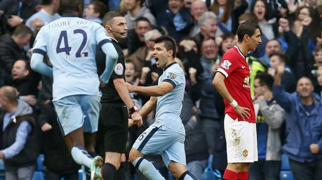 City Kalahkan MU Berkat Gol Sergio Aguero