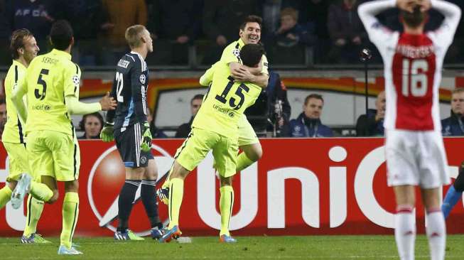 Lionel Messi borong dua gol.