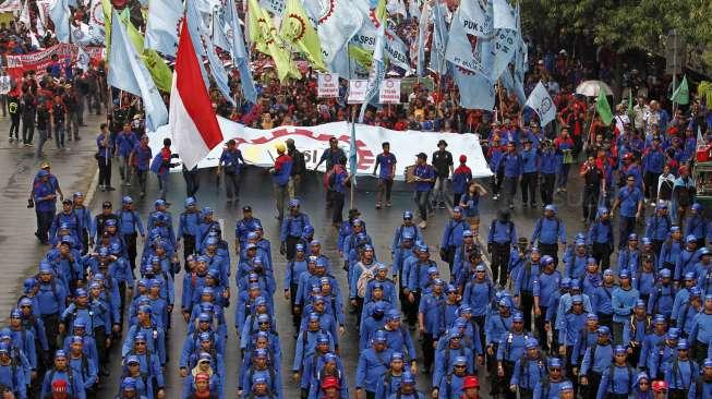 Besok, 11 Ribu Polisi Jaga Demo Buruh