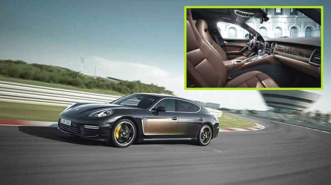 Porsche Panamera edisi eksklusif. Boks: penampilan interior depannya. [Autonews/Porsche]