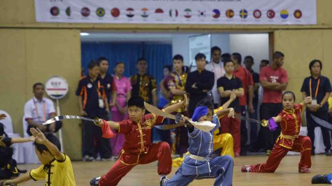 Empat atlet wushu Indonesia ikut berlaga.