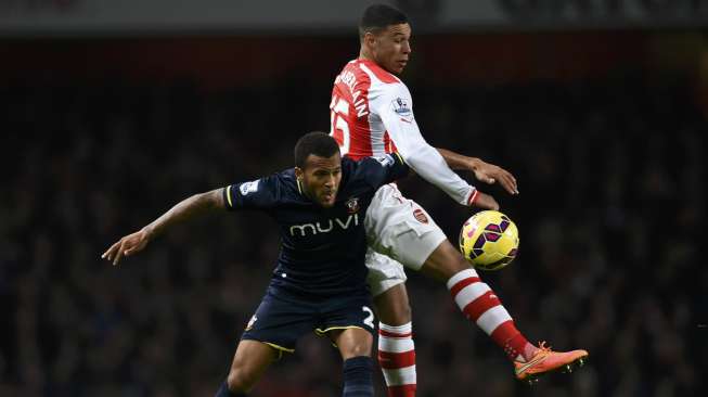 Arsenal meraih poin penuh usai mengalahkan Southampton 1-0 di Emirates Stadium, Kamis (4/12). [Reuters/Dylan Martinez]