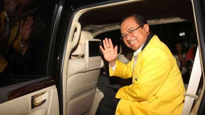 Priyo menyampaikan hasil Munas IX Partai Golkar.