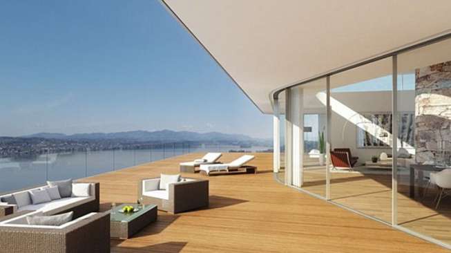 Seperti Ini Rumah Mewah Federer di Danau Zurich