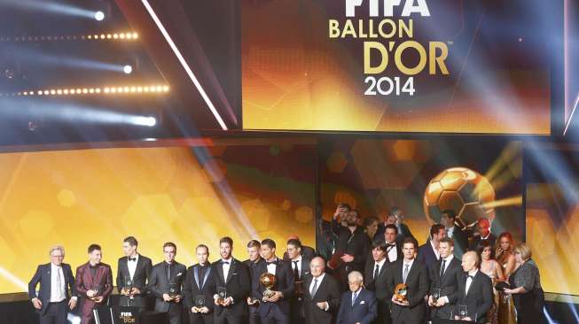 Malam Penganugerahan Ballon d'Or yang berlangsung di Kongresshaus, Zurich ,12 Januari 2015 [Reuters]