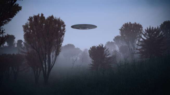 Ilustrasi pesawat alien atau UFO (Shutterstock).