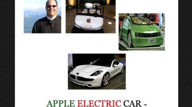 Ilustrasi wujud mobil elektrik Apple yang beredar. [iProCar]