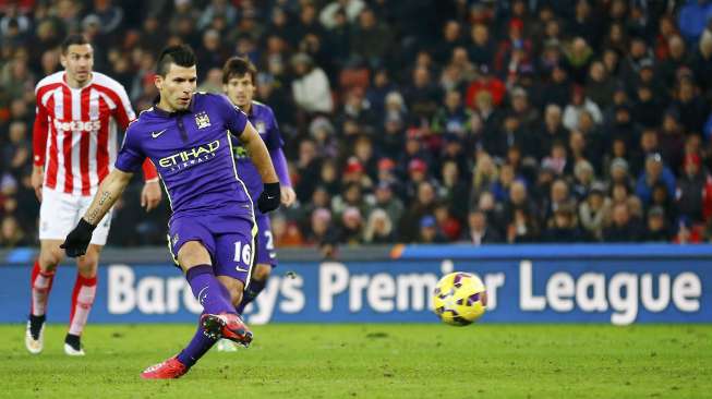 Manchester City Bantai Stoke 4-1