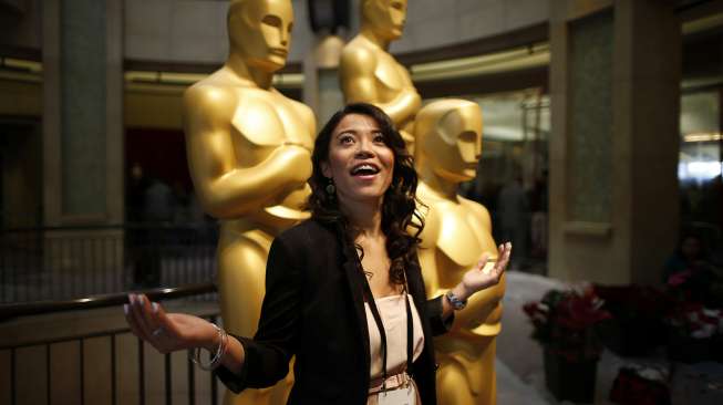 Persiapan di Dolby Theater, Los Angeles, California, jelang digelarnya Academy Awards ke-87, (21/2). (Reuters/Robert Galbraith)