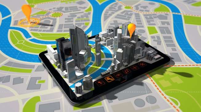 Ilustrasi 'smart city'. [Shutterstock/Dzianis]