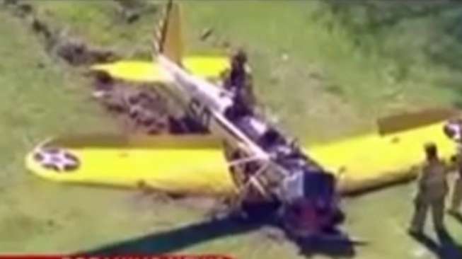 VIDEO: Detik-detik Harrison Ford Kecelakaan Pesawat