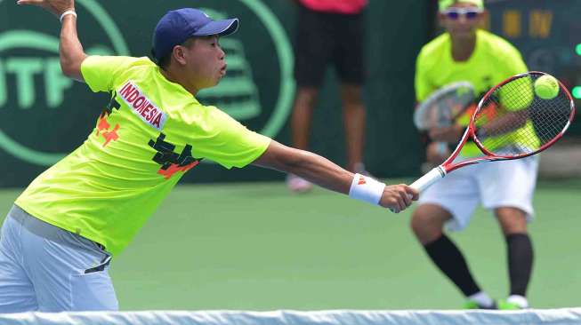  Christopher Rungkat dan David Agung Susanto menang atas Anoosha Shahgholi dan Amirvala Madanchi tiga set langsung 6-0, 6-4 dan 6-1.