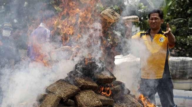 Polresta Sukabumi Sita 500Kg Ganja Tak Bertuan